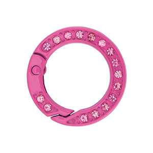 Appr&ecirc;ts color&eacute;s anneau porte-cl&eacute;s Rose magenta
