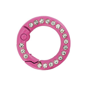 Appr&ecirc;ts color&eacute;s anneau porte-cl&eacute;s Rose magenta