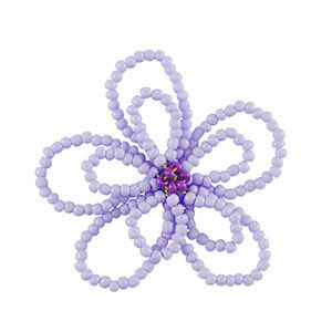 Breloques en acier Inox fleur Violet lavande