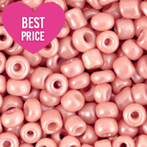 Perles de rocailles 6/0 (4mm) Rose vintage