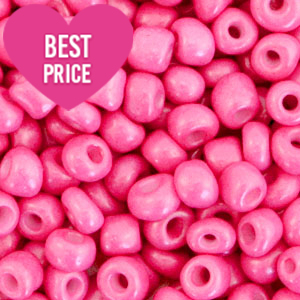 Perles de rocailles 6/0 (4mm) Rose bubble-gum