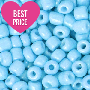 Perles de rocailles 8/0 (3mm) Bleu clair