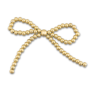 Pendentifs accroche-regard tendance n&oelig;ud en perles Dor&eacute;