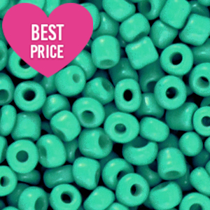 Perles de rocailles 12/0 (2mm) Vert jade brillant