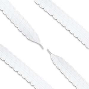 Lacet pour chaussure tendance en dentelle avec c&oelig;ur Blanc