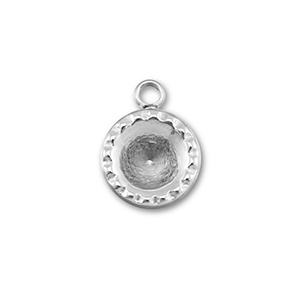 BY31&reg; Breloques en acier Inox avec serti pour SS29 chaton Argent&eacute;