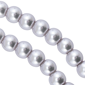 Perles en verre 6mm Gris