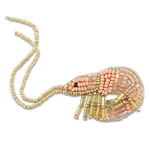 Broches crevette p&ecirc;che-dor&eacute;
