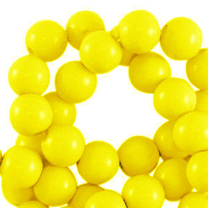 Perles acryliques 4 mm brillant Jaune