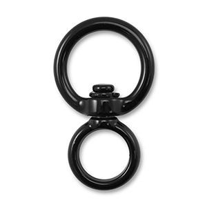 Appr&ecirc;ts color&eacute;s porte-cl&eacute;s rond Noir