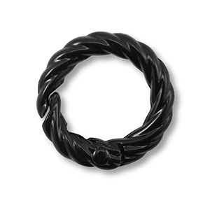 Appr&ecirc;ts color&eacute;s anneau porte-cl&eacute;s Noir
