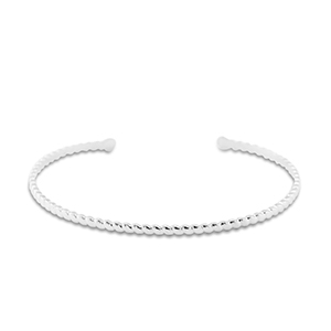 Bracelets en acier Inox jonc Argent&eacute;