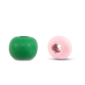 Perles en bois rond 6mm Multicolore