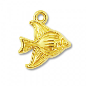 Breloques en acier Inox poisson Dor&eacute;