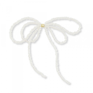 Pendentifs accroche-regard n&oelig;ud Transparent doublure argent&eacute;-dor&eacute;