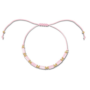 Cha&icirc;nes de cheville tendance perles mixtes Rose clair-dor&eacute;