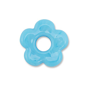 Perles en verre fleur Bleu