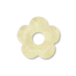 Perles en verre fleur Jaune