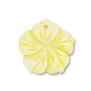 Breloque coquillage fleur Jaune