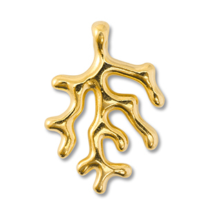 Breloques en m&eacute;tal DQ corail Dor&eacute; (sans nickel)