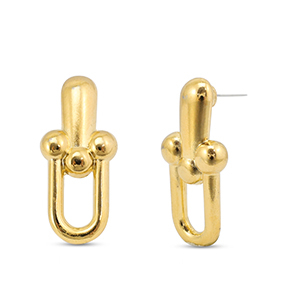 Appr&ecirc;ts en m&eacute;tal DQ boucles d'oreilles Dor&eacute; (sans nickel)