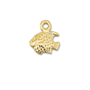 Breloques en m&eacute;tal DQ poisson Dor&eacute; (sans nickel)