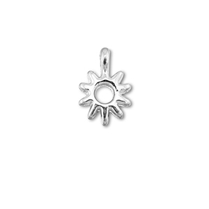 Breloques en m&eacute;tal DQ soleil Argent&eacute; antique (sans nickel)