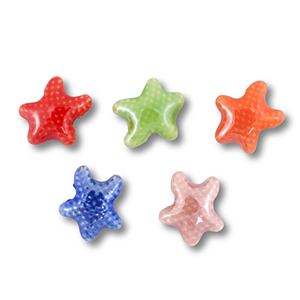 Perles en c&eacute;ramique &eacute;toile de mer Multicolore
