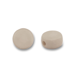 Perles acryliques disque Gris taupe