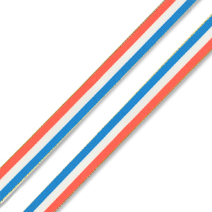 BY31&reg; Ruban Drapeau des Pays-Bas / France Rouge-blanc-bleu-dor&eacute;