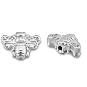 Perles en acier Inox abeille Argent&eacute;