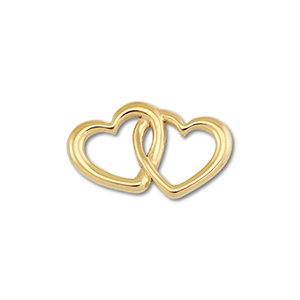 Appr&ecirc;ts en acier Inox connecteur coeur Dor&eacute;