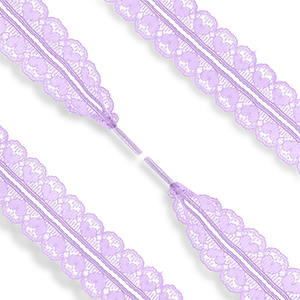 Lacet pour chaussure tendance en dentelle avec c&oelig;ur Violet