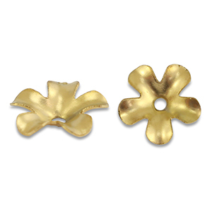 Appr&ecirc;ts en acier Inox coupelle pour perles fleur Dor&eacute;