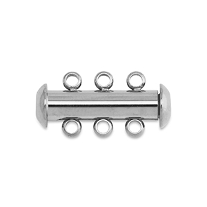 Appr&ecirc;ts en acier Inox fermoir aimant&eacute; multi-cha&icirc;nes Argent&eacute;