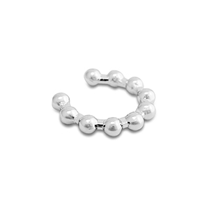 Boucles d'oreilles en acier inox ear cuff Argent&eacute;