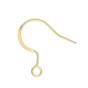 Appr&ecirc;ts en acier inox boucles d'oreilles crochet avec anneau Dor&eacute;