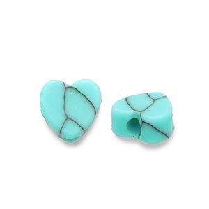 Pierres naturelles perles Turquoise c&oelig;ur Turquoise