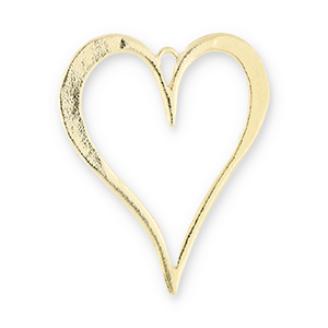 Pendentifs accroche-regard coeur Dor&eacute;