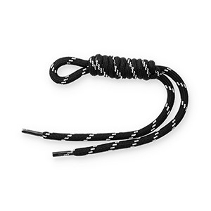 Porte-cl&eacute;s paracorde Noir-blanc