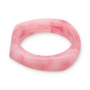 Bracelets jonc en r&eacute;sine Rose