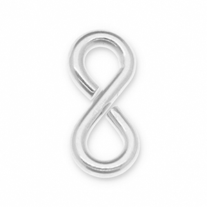 Appr&ecirc;ts en m&eacute;tal DQ Eco-brass&reg; anneau bris&eacute; "8" Argent&eacute; antique (sans nickel)