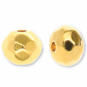 Perles en m&eacute;tal DQ facett&eacute;e Dor&eacute; (sans nickel)
