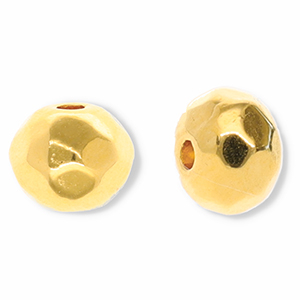 Perles en m&eacute;tal DQ facett&eacute;e Dor&eacute; (sans nickel)