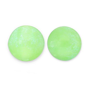 Perles acryliques avec pailletes 8 mm Vert clair-turquoise