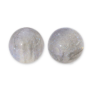 Perles acryliques avec pailletes 8 mm Gris-turquoise