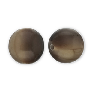 Perles en r&eacute;sine 14mm Greige-marron fonc&eacute;