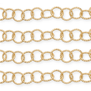 Appr&ecirc;ts en aluminium cha&icirc;ne maille jaseron Dor&eacute;