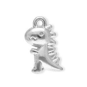Breloques en acier Inox dinosaure Argent&eacute;