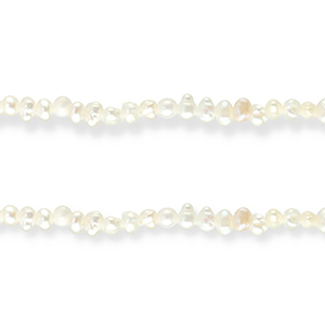 Perles d'eau douce nugget Blanc naturel